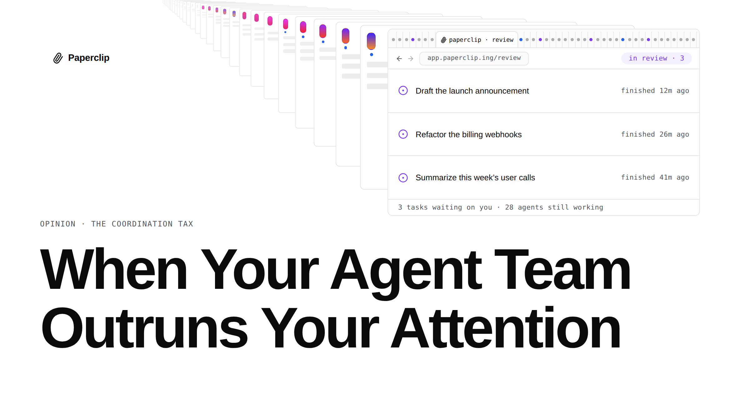 When Your Agent Team Outruns Your Attention